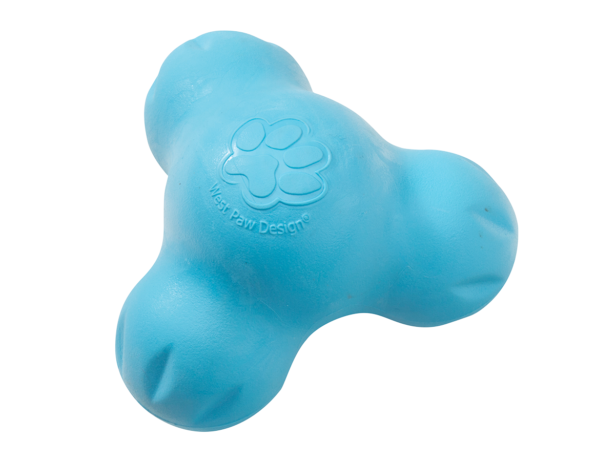 West Paw Tizzi Dog Toy - Small - Aqua Blue